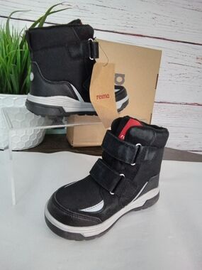 NWT Reima Qing Kids Waterproof Winter Snow Boots Black Size 11